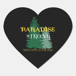 paradise camp fire california strong vintage      heart sticker