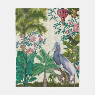 Paradise Chinoiserie Fleece Blanket