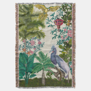 Paradise Chinoiserie Throw Blanket