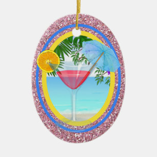 Paradise Cocktail Ceramic Ornament
