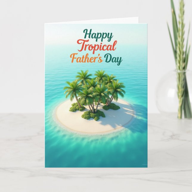 Paradise Fathers Day Message Card (Front)