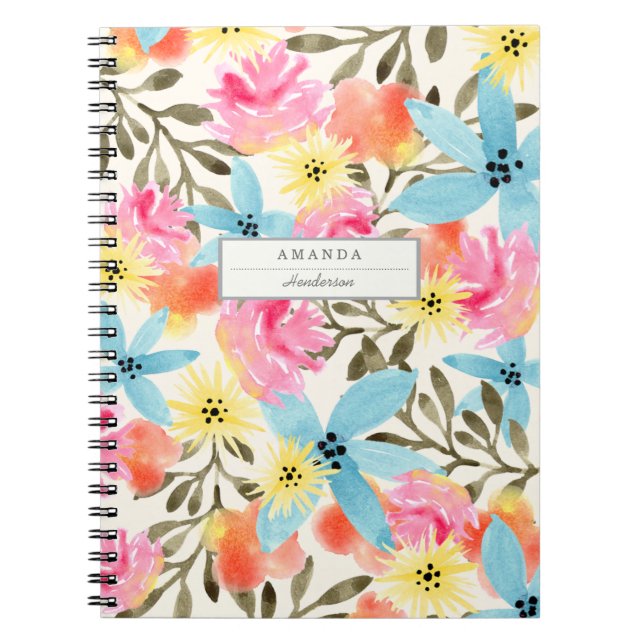 Paradise Floral Print Notebook (Front)
