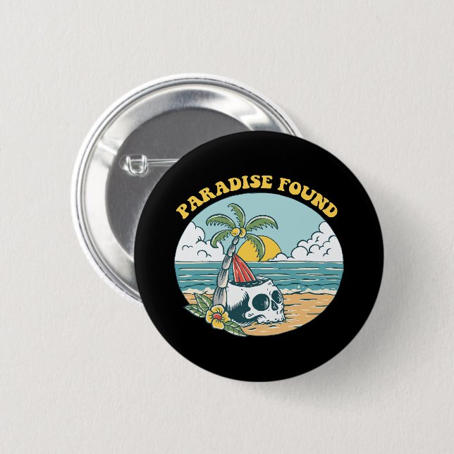 PARADISE FOUND 6 CM ROUND BADGE (Front & Back)