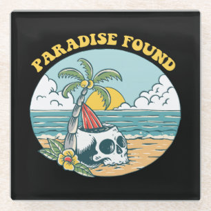 PARADISE FOUND GLASS COASTER
