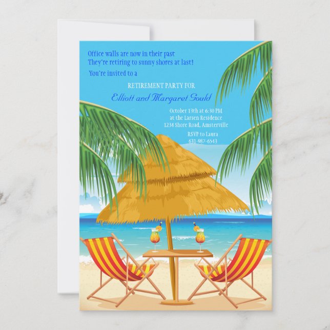 Paradise Found Retirement Party Invitation (Front)