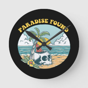 PARADISE FOUND ROUND CLOCK