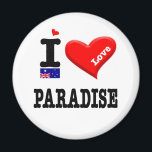 PARADISE - I Love Magnet<br><div class="desc">Here you will find the souvenir of your vacation. This shop contains fridge magnets of PARADISE in Australia . Amaze friends and relatives with the unique souvenirs from your great trip! Try us!</div>
