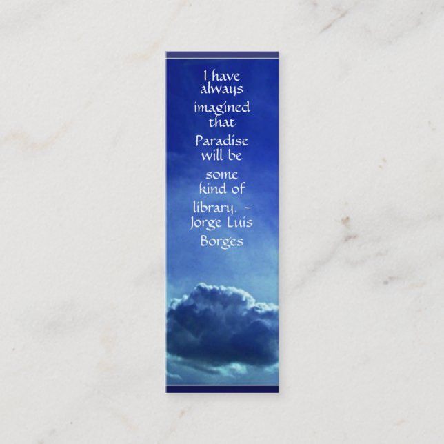 Paradise is a Library Mini Bookmark Mini Business Card (Front)
