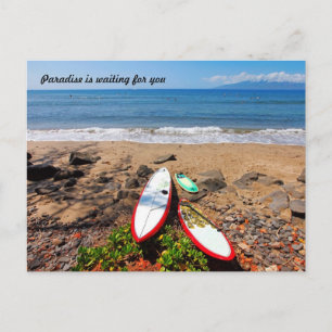 Paradise is waiting for you postcard