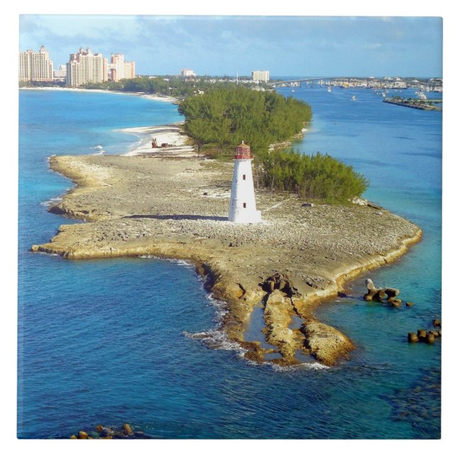 Paradise Island Light Ceramic Tile (Front)