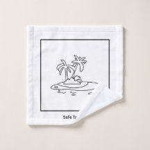 Paradise Island, line drawing