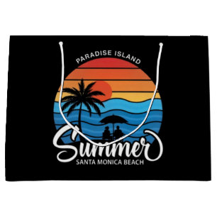 Paradise Island Santa Monica Beach-35307 Medium Gi Large Gift Bag