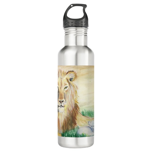 Paradise Lion and Lamb 710 Ml Water Bottle (Front)