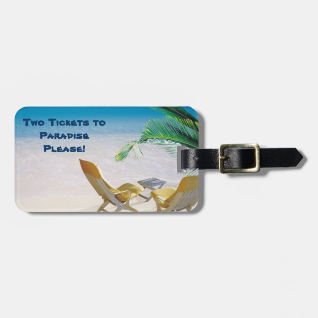 Paradise Luggage Tag (Front Horizontal)