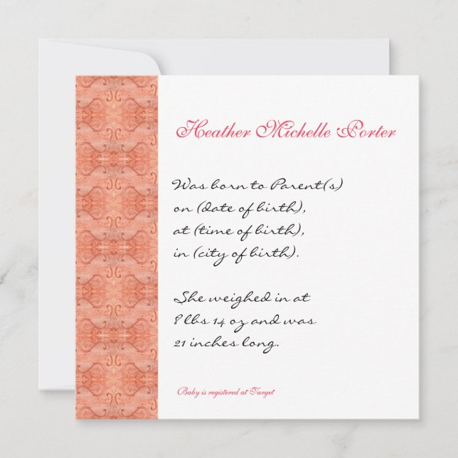 Paradise Modern Flower 1, Wedding Invitation (Front)