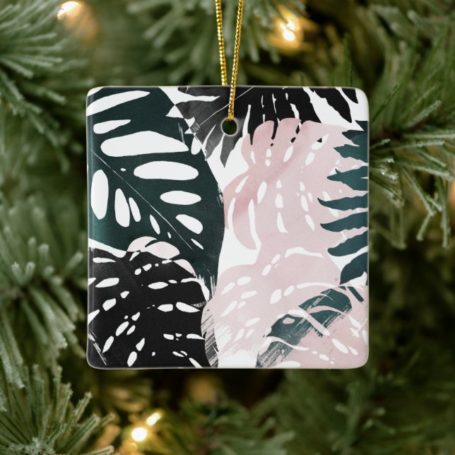 Paradise Palm Fronds Ceramic Ornament (Tree)