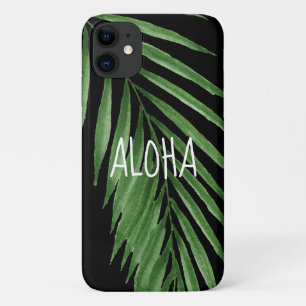 Paradise Palm Hawaiian Tropical - Black iPhone 11 Case