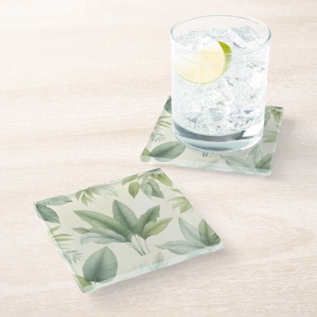 Paradise Palms Glass Coaster (Angled)