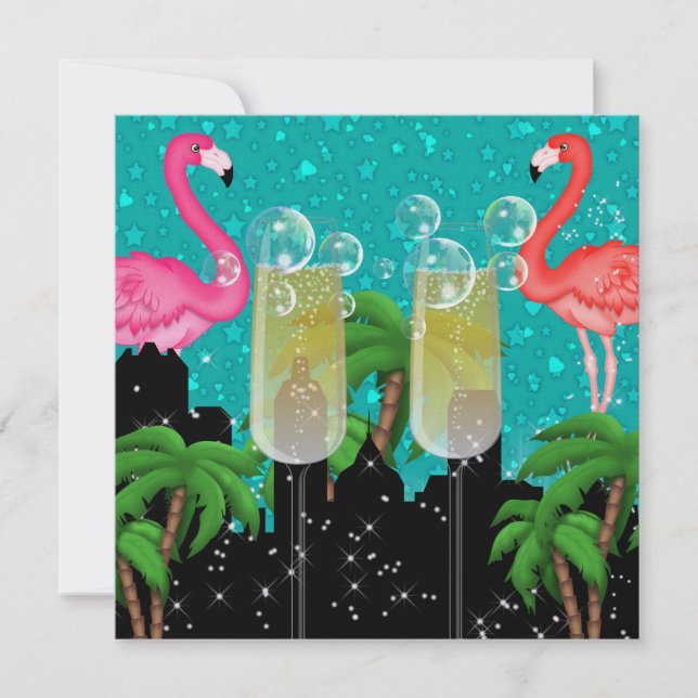 Paradise Party in Style Bright Lights - SRF Invitation (Front)