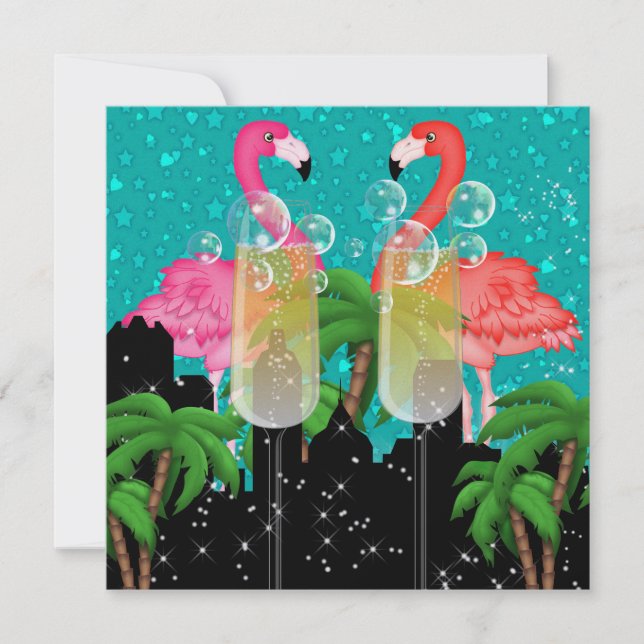 Paradise Party in Style Bright Lights - SRF Invitation (Front)