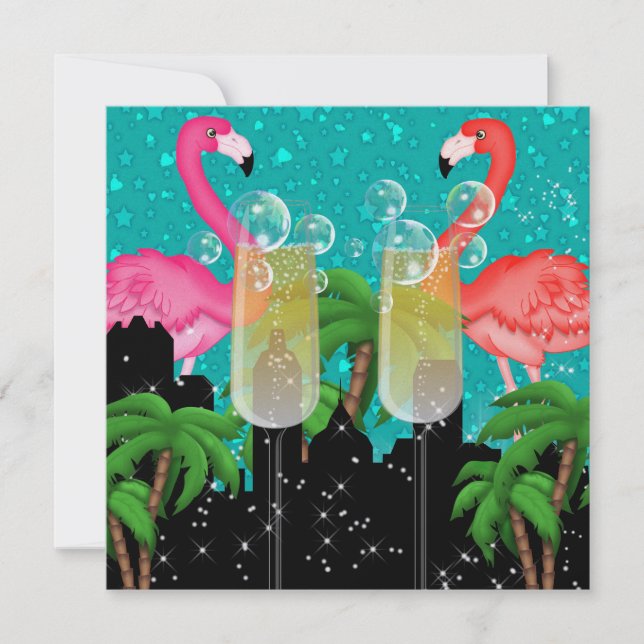 Paradise Party in Style Bright Lights - SRF Invitation (Front)