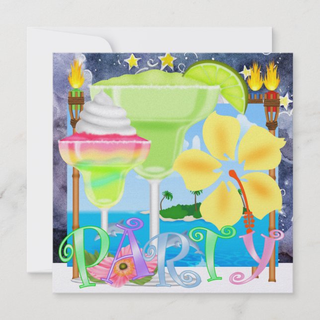 Paradise PARTY / Luau - SRF Invitation (Front)