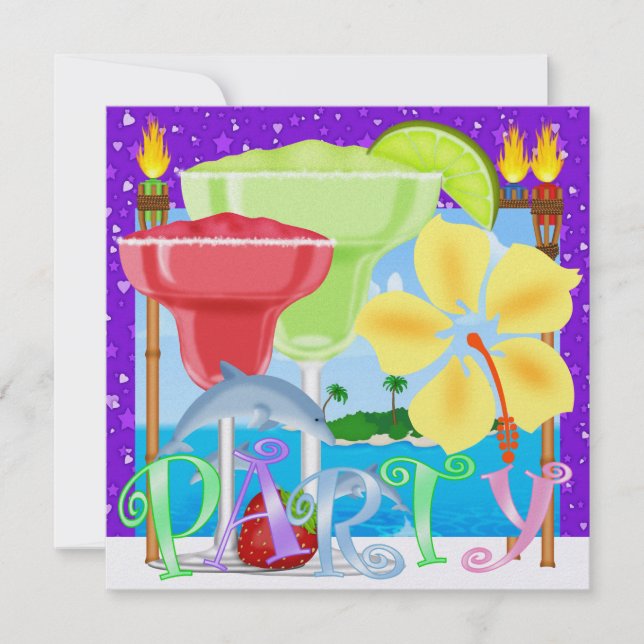 Paradise PARTY / Luau - SRF Invitation (Front)