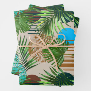 Paradise plants Hawaiian pattern Wrapping Paper Sheet
