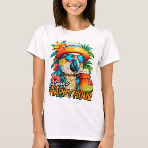 Paradise Summer Bird Always Happy Hour and Beer T-Shirt