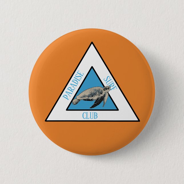 Paradise Surf Club 6 Cm Round Badge (Front)