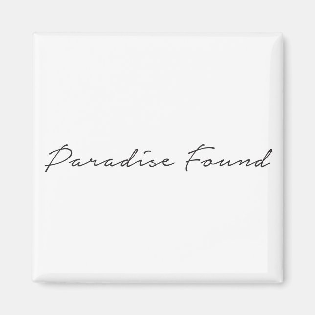 Paradise Vacation Art Word Text Art Fun Travel Art Magnet (Front)