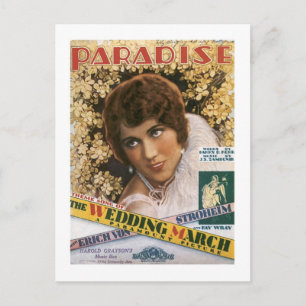 Paradise Vintage Songbook Cover Postcard