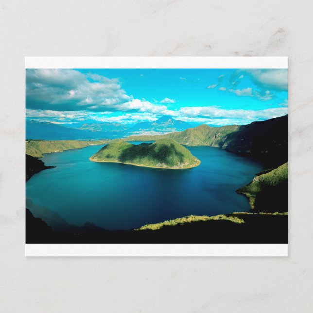 Paradise volcano crater lake postcard (Front)