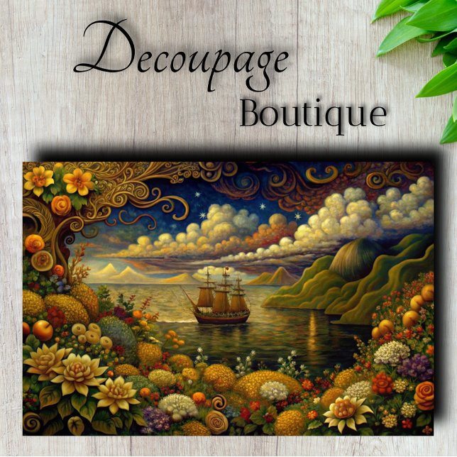 Paradise Voyage Decoupage Tissue Paper (Paradise Voyage Decoupage Tissue Paper)