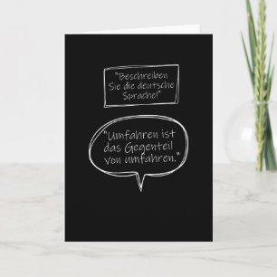 Paradoke German Words Bypassing Funny Saying Card