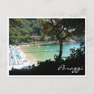 paraggi beach postcard