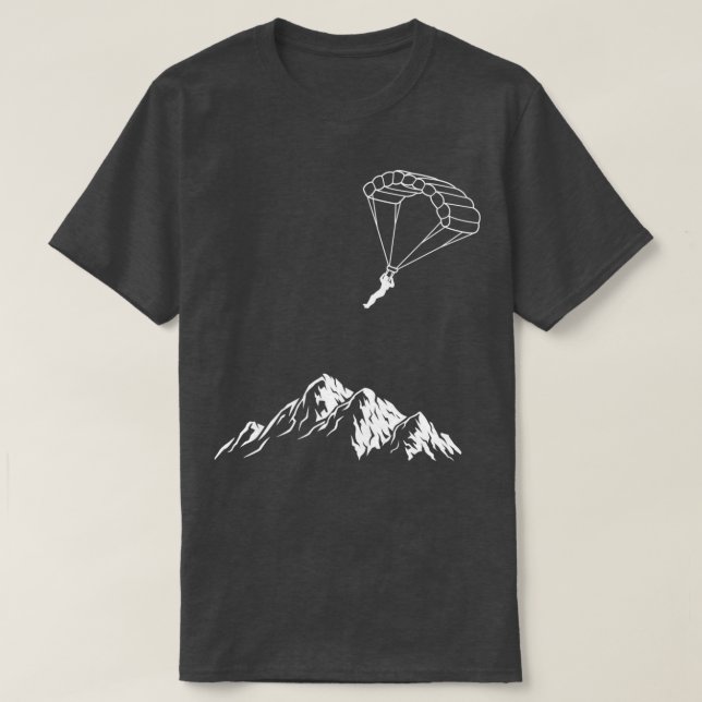 Paraglider Hike and Fly Paragliding Paragliding T-Shirt (Design Front)