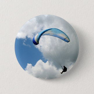 Paraglider in Flight 6 Cm Round Badge