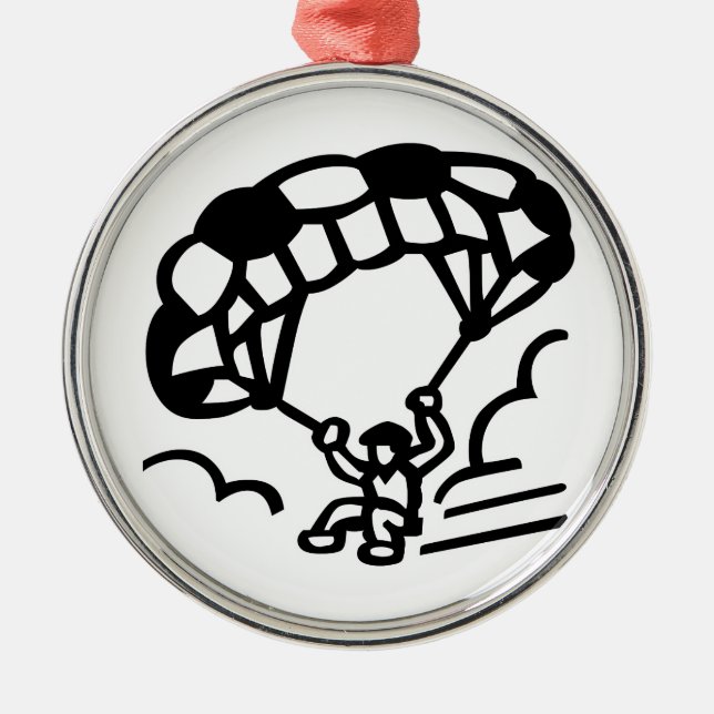 Paraglider Metal Ornament (Front)
