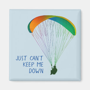 Paraglider - Modern Graphic and Custom Slogan Magnet