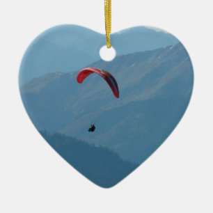 Paraglider Paragliding Para Glide Ceramic Tree Decoration