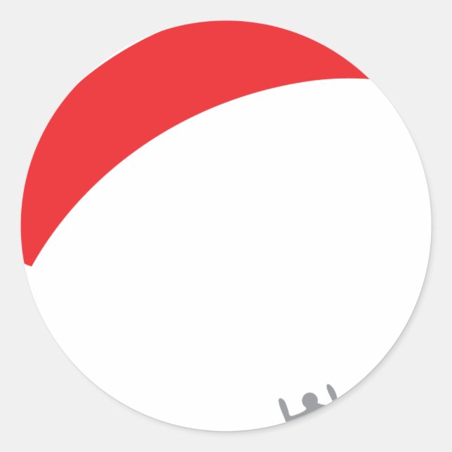 paraglider red - paragliding classic round sticker (Front)