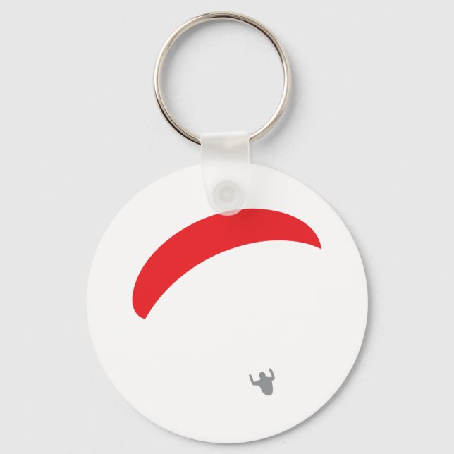 paraglider red - paragliding key ring (Front)
