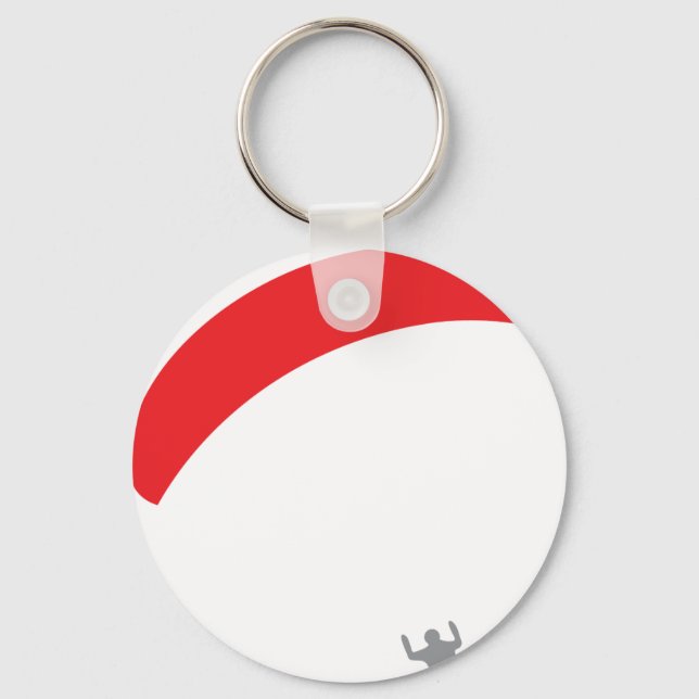 paraglider red - paragliding key ring (Front)