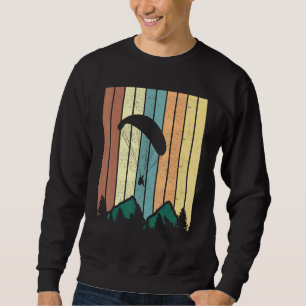 Paraglider Retro Vintage Mountains Paraglining Sweatshirt
