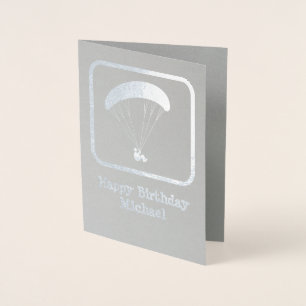 Paraglider with Custom Caption - Add Photo Inside Foil Card