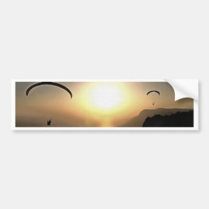 Paragliders Flying Wanderlust Extreme Sports Art Bumper Sticker