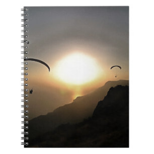 Paragliders Flying Wanderlust Extreme Sports Art Notebook