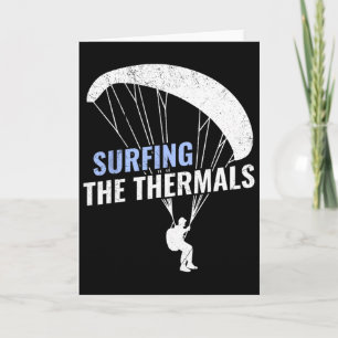 Paragliders Surfing The Thermals Funny Paraglider  Card