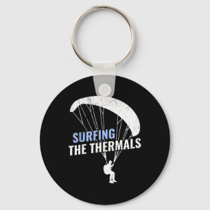 Paragliders Surfing The Thermals Funny Paraglider Key Ring
